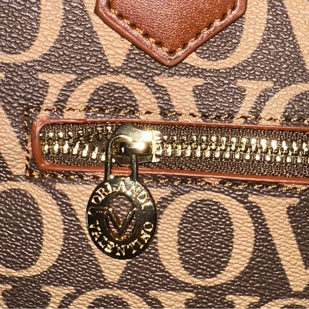 Valintino Orlandi Brown Logo Tote Bag with adj. crossbody shoulder strap NWT - Picture 5 of 10